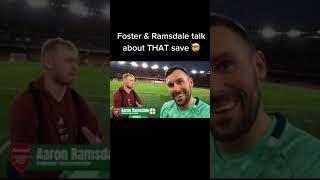 Ben Foster and Aaron Ramsdale having a chat