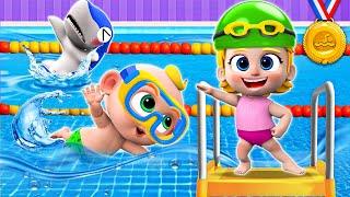 Swimming Song ‍️  Safety Tips For Babies   NEW Nursery Rhymes For Babies