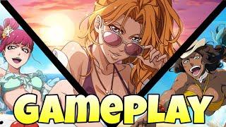 SWIMSUIT RANGIKU RIRUKA & MILA ROSE GAMEPLAY STATS & SKILLS BREAKDOWN  BLEACH BRAVE SOULS EOM