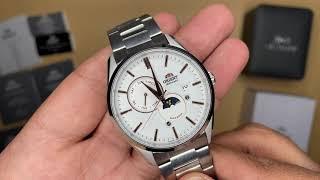 Mechanical Contemporary Watch Metal Strap - 41.5mm تشكيلة ساعة اورينت الشمس و القمر من اجمل الساعات