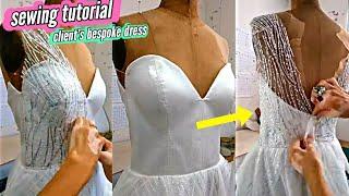  Draping Sequined Fabric × How to Sew a Dress × How to Make a Wedding Gown × Sewing Tutorial