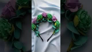 Flower mint lilac crown  цветочный обруч  mint lilac flower headband  flower girl headband