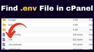 How to find  .env file in cPanel