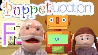 The Letter F - Professor Interesting from Puppetucation on TinyGrads. Homeschool family.