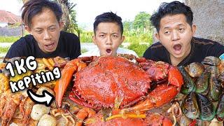 MUKBANG KEPITING BESAR DAN SEAFOOD SAUS PADANG  Trio Rakus