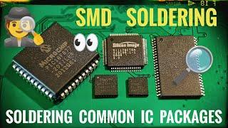 How To Solder SMD  Surface Mount IC  QFN  QFP + PLCC 