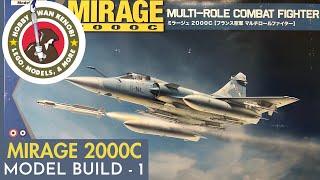 Plastic Scale Model Build - Kinetic Mirage 2000C 148 - 3D Decals Cockpit Ejection Seat Oil Wash