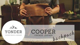Cooper Vintage Leather Backpack  Yonder Bags
