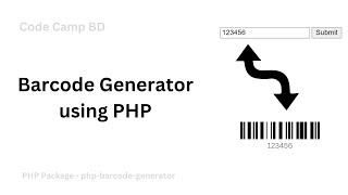 How to Make Simple Barcode Generator using PHP  PHP Package #php-barcode-generator #code_camp_bd