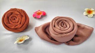 DIY make a beatiful rose with hijab 