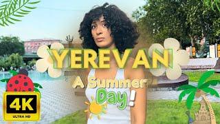 Walking Tour in Yerevan Armenia  - A Summer Day - August 2024 - 4K 60FPS