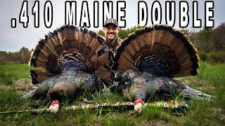 An EPIC Day of MAINE TURKEY HUNTING  .410 Turkey Hunt