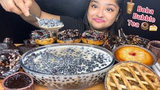 BOBA BUBBLE TEACHOCOLATE CAKE CHOCOLATE DONUTSCHOCO LAVA CAKEAPPLE AND PINEAPPLE PIEPASTRIES