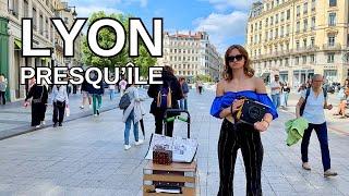 LYON - FRANCE Walking Tour 4K - LYON PRESQUÎLE