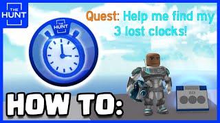How to Get NATURAL DISASTER SURVIVAL BADGE Roblox The Hunt Clock Locations