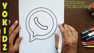 How to draw WHATSAPP LOGO