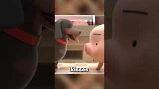 Cute Piggy VS Dangerous Butchers Dog #movie #film #movierecap #animation #shorts