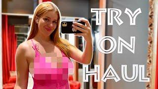 4K See-through Try on Haul  Transparent dress & lingerie