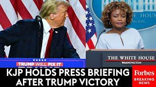 WATCH LIVE Karine Jean-Pierre Holds First White House Press Briefing After Trump Win Over Harris