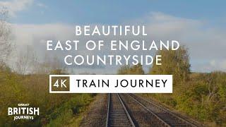 Beautiful East of England Countryside Train Journey  Relaxing 4K Drivers View  Lowestoft– Norwich