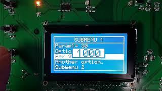 Simple menu system for graphics LCD 128x64 px