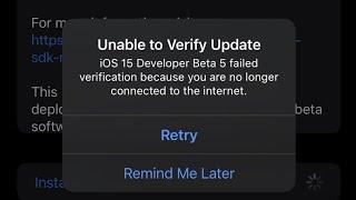 iOS 15 Unable to Verify Update error on iPhone and iPad Fixed