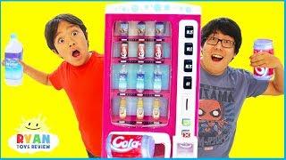 Ryan Pretend Play with Vending Machine Toys for Kids and Children Playhouse