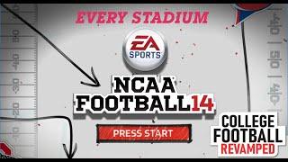 NCAA 14 College Football Revamped EVERY STADIUM MARATHON  Sports Game Stadiums  