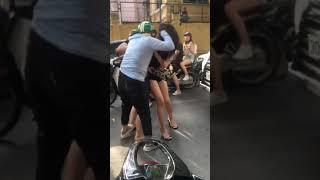 Hotgirl Minh Nguyệt đi lexus 570 bị đánh ghen trên phố Lý Nam Đế