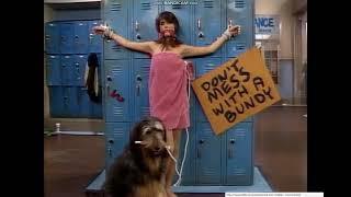 Villainess left bound and gagged in locker room Tiffani Thiessen