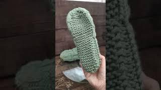 seamless knitted slippers   #knitting #вязание #örgü