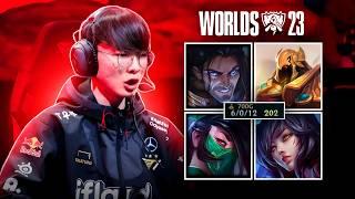 Everything FAKER did at WORLDS 2023  FAKERs 4th TROPHY  Highlights