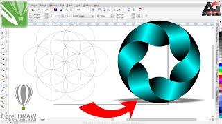 Circle logo designCorel Draw Tutorial