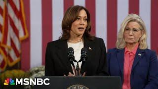 Liz Cheney joins Kamala Harris at campaign event in GOP birthplace