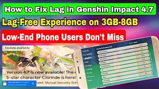 How to Fix Lag in Genshin Impact 4.7  Genshin Impact Lag Fix Config for Low-End Phones