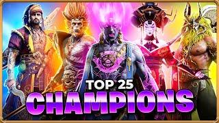 TOP 25 Live Arena Champions Ranked From 25 To 1 Ft. @bigpoppadrockrsl   Raid Shadow Legends