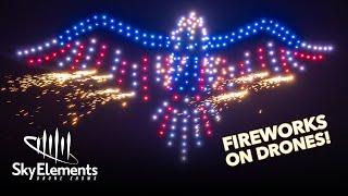 Sky Elements Pyro Drone Show Fireworks on Drones