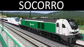 Socorro a tren AVE Serie 112 con locomotora 336 de Adif Stadler EuroDual Train Simulator Classic