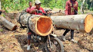 driving the cheapest wooden motorcycle taxi in Indonesia