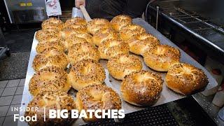 How New Yorks Best Bagel Shop Makes 100000 Bagels By Hand Every Week  Big Batches  Insider Food