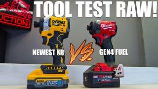 Newest DeWalt XR Takes on Milwaukee Fuel Impact Driver Tool Test Raw