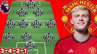 YES DONE DEAL New Man United Predicted 3-4-2-1 Line Up Next Season Under Ten Hag Season 20242025