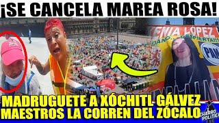 MIRA LO QUE ESTA PASANDO EN EL ZOCALO ¡AQUÍ XOCHITL NO ENTRA SE CANCELA MARCHA ROSA JAJAJAJAJA