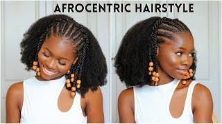  No Tension Effortless AFRO look tutorial using hergivenhair half wig