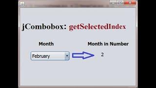 jCombobox  get selected index  getSelectedIndex