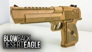 How to make  Cardboard DESERT EAGLE with BLOWBACK and MAGAZINE  Highly Detailed  Free Templates