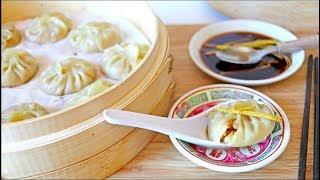 VEGAN DIM SUM -  XIAO LONG BAO PORK SOUP DUMPLINGS  素食小籠包