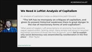 Ecosocialism 101 Session 5 We Need A Leftist Analysis of Capitalism