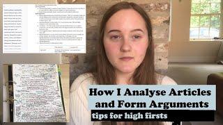 Law Student- How I Analyse Articles and Form Arguments- Essay Writing Tips for High Firsts