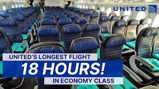 18 HOURS IN UNITED AIRLINES ECONOMY CLASS  787 Economy San Francisco to Singapore
